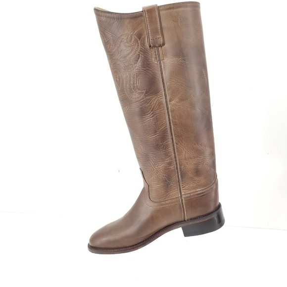 Old West Women's Riding Boot Round Toe Womans Brown Lb1624 sz 7.5M - Picture 4 of 10